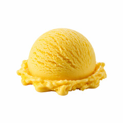 Delicious Mango Ice Cream Scoop Creamy Texture Refreshing Treat