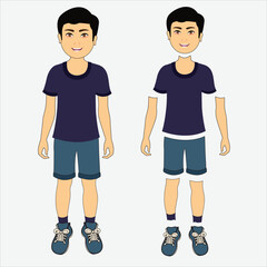2d Boy Cartoon Character For Animation