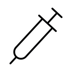 Injection icon vector, injection outline style icon, linear style injection icon vector, syringe icon vector in trendy flat style illustration isolated on white background.