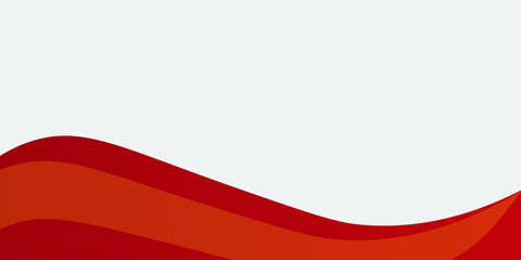 Vector red line background curve element with white red space for text and message design, overlapping layers, eps 10