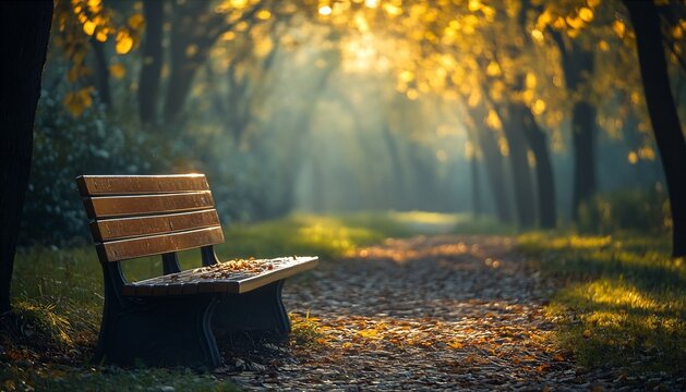 Quiet morning a park where strangers share a bench peacefully visual metaphor for silent equality