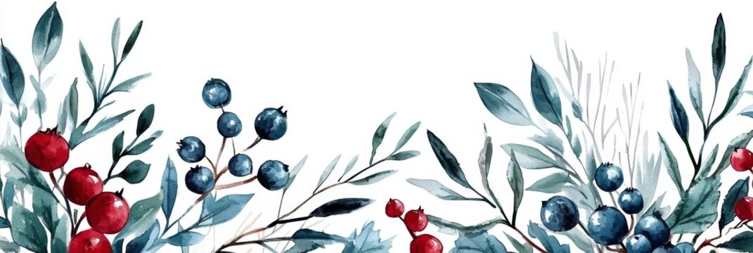 Beautiful red floral accents complementing a winter theme.