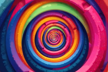 Fototapeta premium Interlocking circles creating a dynamic optical illusion , monochrome, modern, white