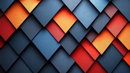 Colorful Geometric Pattern of Overlapping Textured Squares
