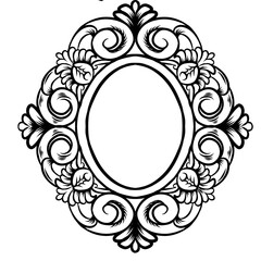 vintage ornament border line art vector 