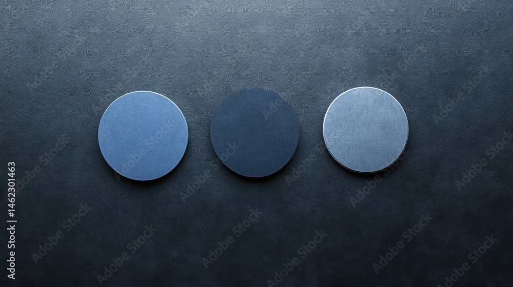 Aufkleber color palette of circular shapes on dark background for design use