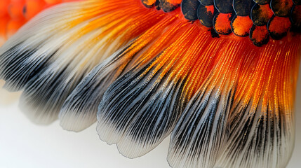 Fish tail fin closeup details