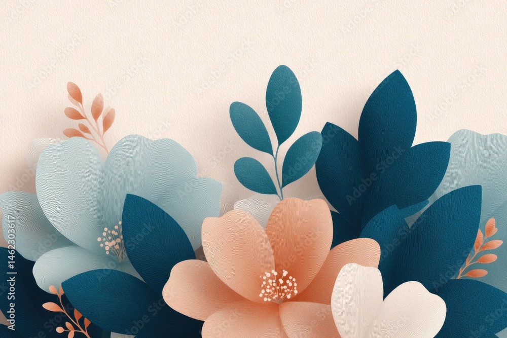 Poster clean image of decoupage art featuring diverse illustration styles isolated on background with ample
