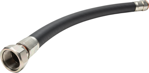 Industrial Black Rubber Hose with Metal Fittings Hydraulic Hose Assembly Flexible Tubing