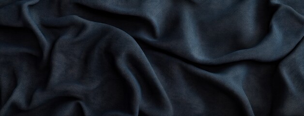 Fototapeta premium Draped Dark Blue Fabric