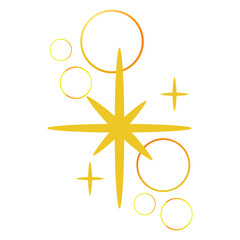 Geometric composition with stars brilliant flash. Vector illustration