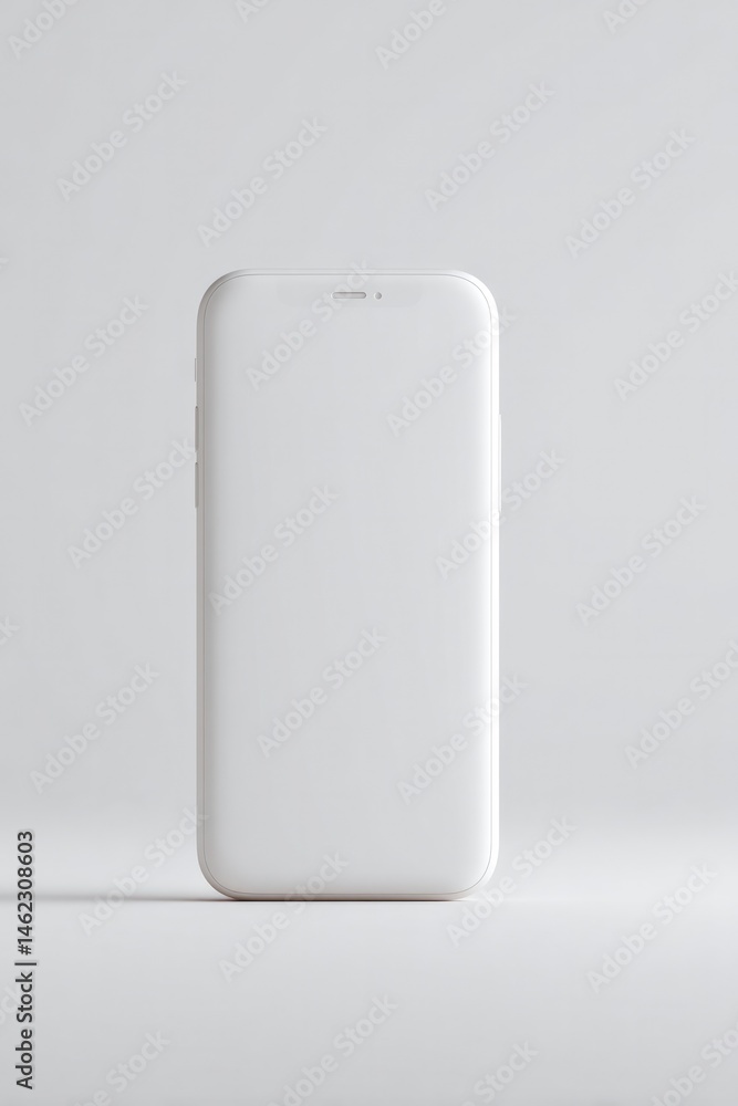 Poster electronic device minimalistic and isolated on pristine white background offers ample copy space
