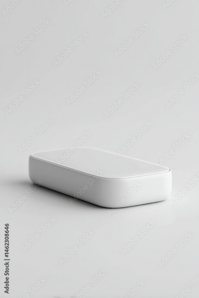 Poster electronic device minimalistic and isolated on pristine white background offers ample copy space