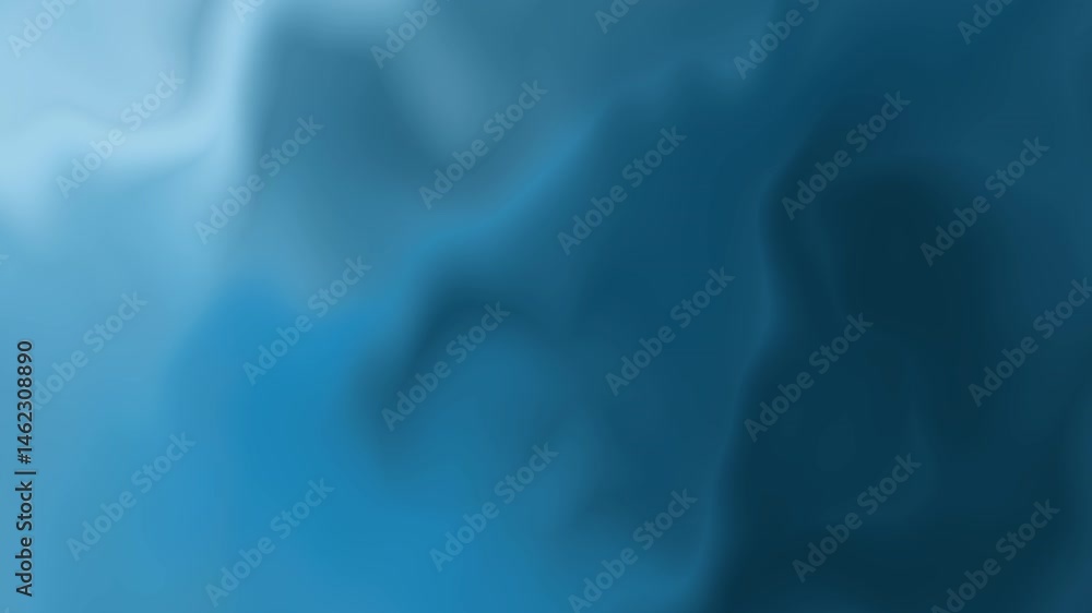 Poster soft blue smoke waves flow across a textured backdrop, illuminated by subtle light, creating a liqui