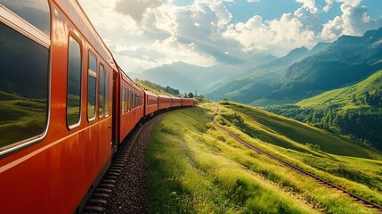 Scenic train rides through countryside landscapes.