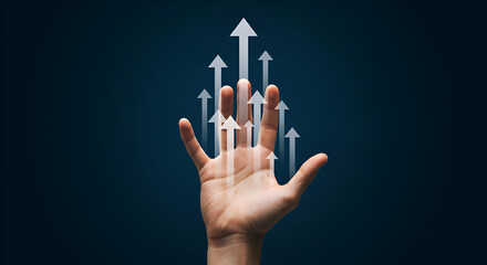 Hand with Upward Arrows and Hands