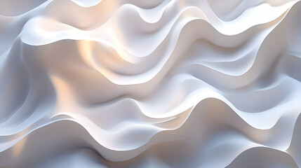 Obraz premium Abstract white flowing waves texture design.