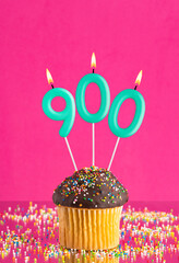 Candle number 900 - Number of followers or likes