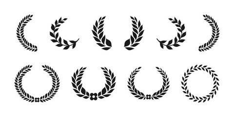 Laurel Wreath Set. Award laurel wreath graphic