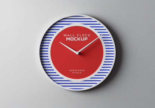 Rounded Wall Clock Branding Mockup