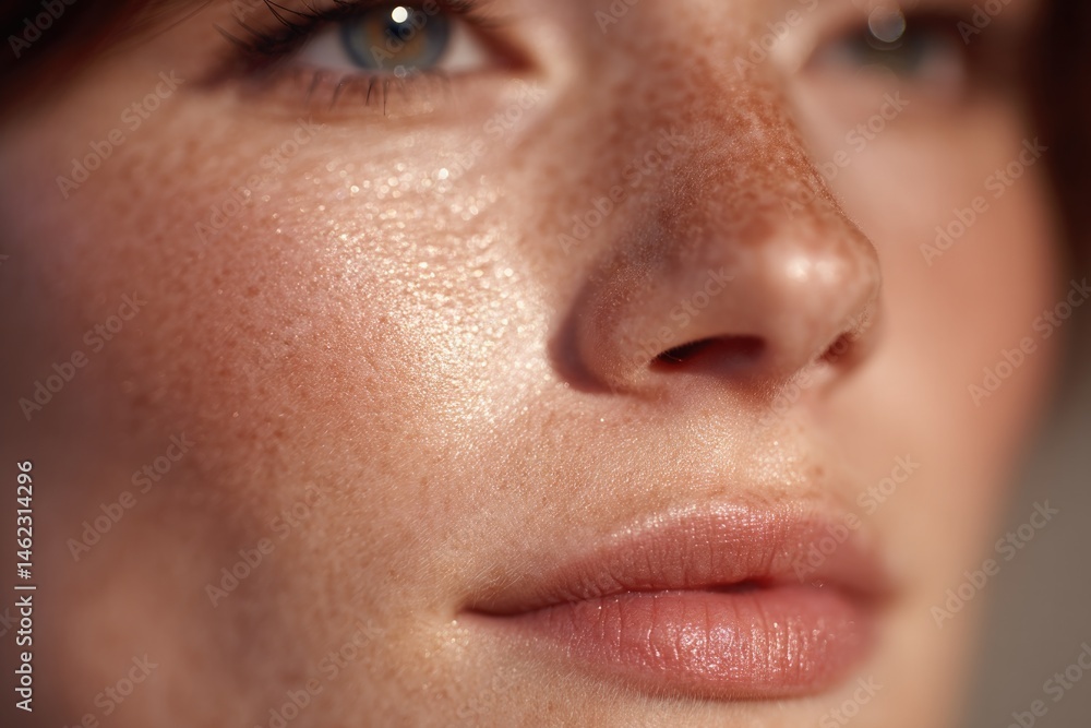 Poster close-up of perfectly smooth surface mimicking human skin emphasizing flawless texture with abundant