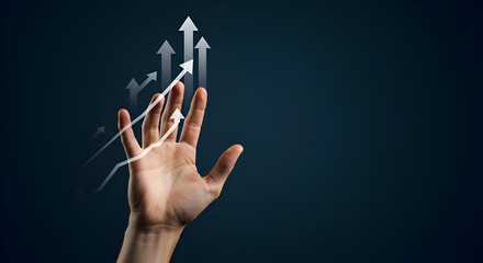 Hand with Upward Arrows and Hands