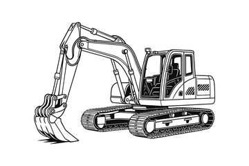 Heavy excavator equipment for construction and digging work