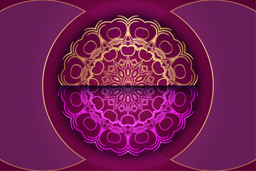 Symmetrical Mandala Design Featuring Central Flower Motif

