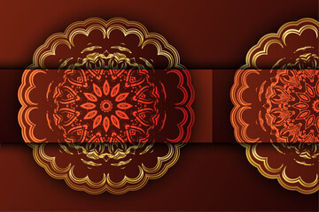 Symmetrical Design Featuring Circles and Triangles in Warm Tones

