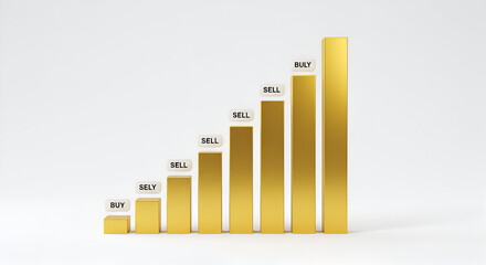 Growing Bar Chart with Upward Trend