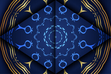 Geometric Mandala Art with Hexagonal Spiritual Pattern
