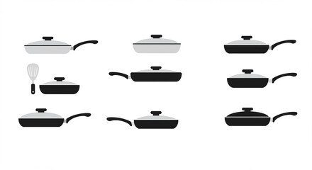 set of kitchen utensils vector