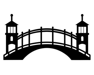 Bridge Silhouette Vector Design, Bridge SVG Clipart