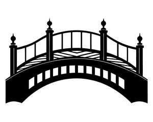 Bridge Silhouette Vector Design, Bridge SVG Clipart