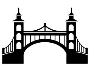 Bridge Silhouette Vector Design, Bridge SVG Clipart