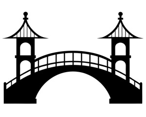Bridge Silhouette Vector Design, Bridge SVG Clipart