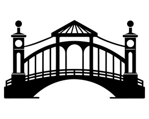 Bridge Silhouette Vector Design, Bridge SVG Clipart