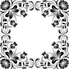 Vintage Floral Border Vector
