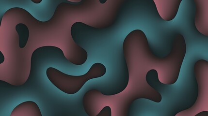 Obraz premium Abstract Teal and Brown Organic Shapes Background