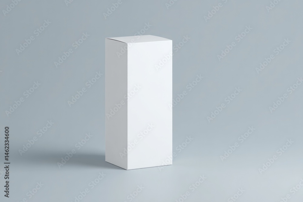 Fototapete 3d rendering of single geometrically shaped product package on gradient background