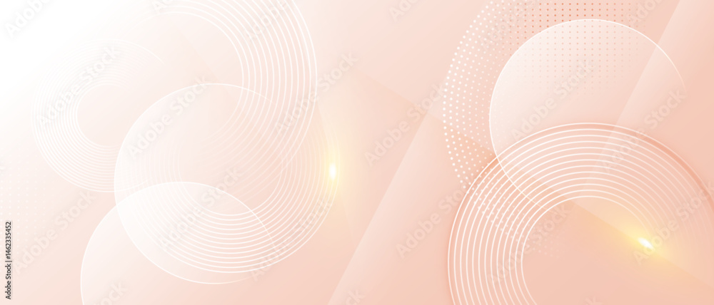 Aufkleber modern abstract pastel tech background with curved lines and geometric shapes
