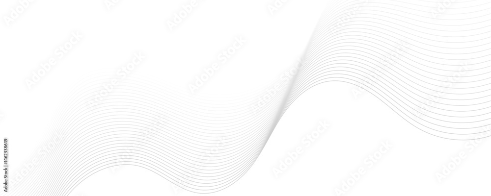 Aufkleber abstract white and gray background. abstract linear flowing particles future technology concept abst