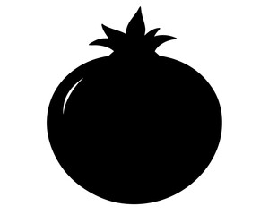 Pomegranate Silhouette Vector Design, Pomegranate SVG Clipart
