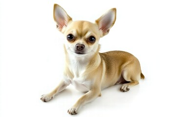 a chihuahua dog isolated on a white background, ultra-realistic, real photo