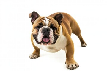 Obraz premium a bulldog isolated on a white background, ultra-realistic, real photo