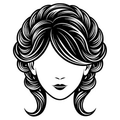 girl with hair vector