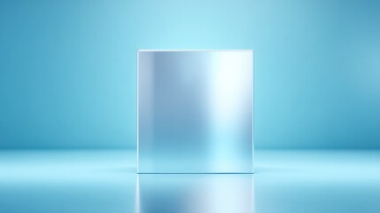 sleek empty podium with reflective surface in minimalistic setting