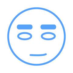 eyebrows emoji icon blue style