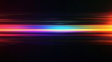 Colorful light streaks against a dark background