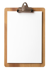 Clipboard with blank paper